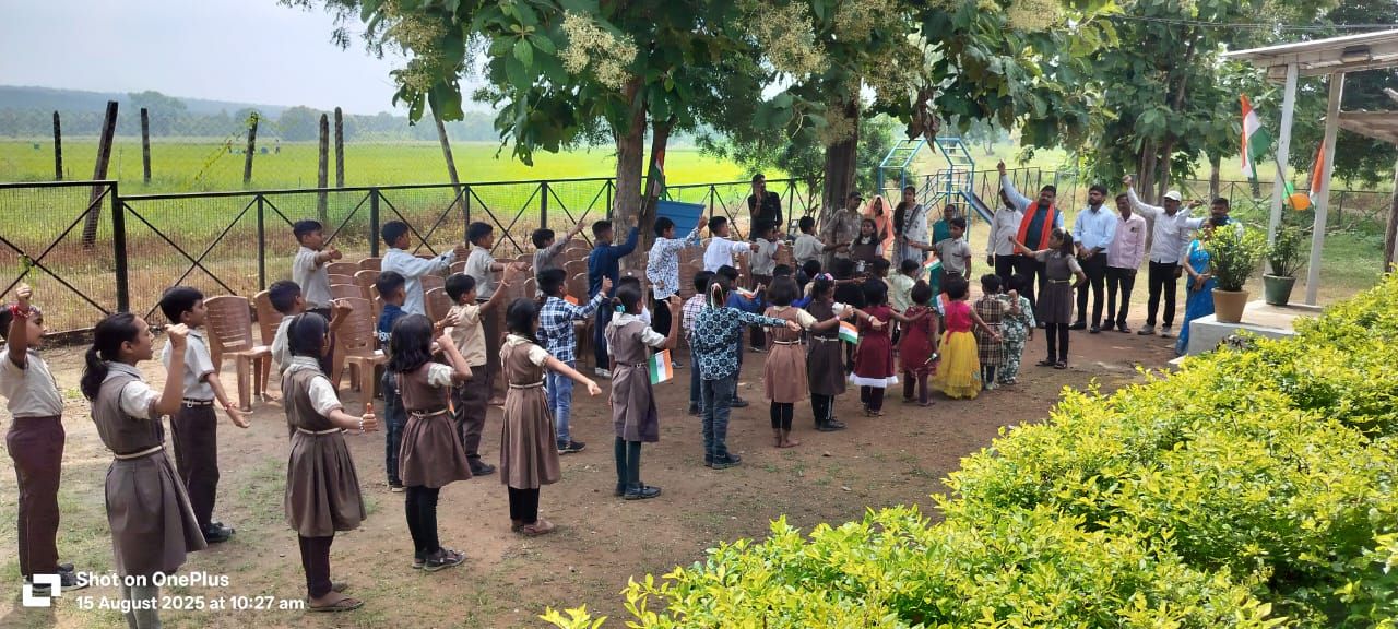 Students gathered for the morning assembly