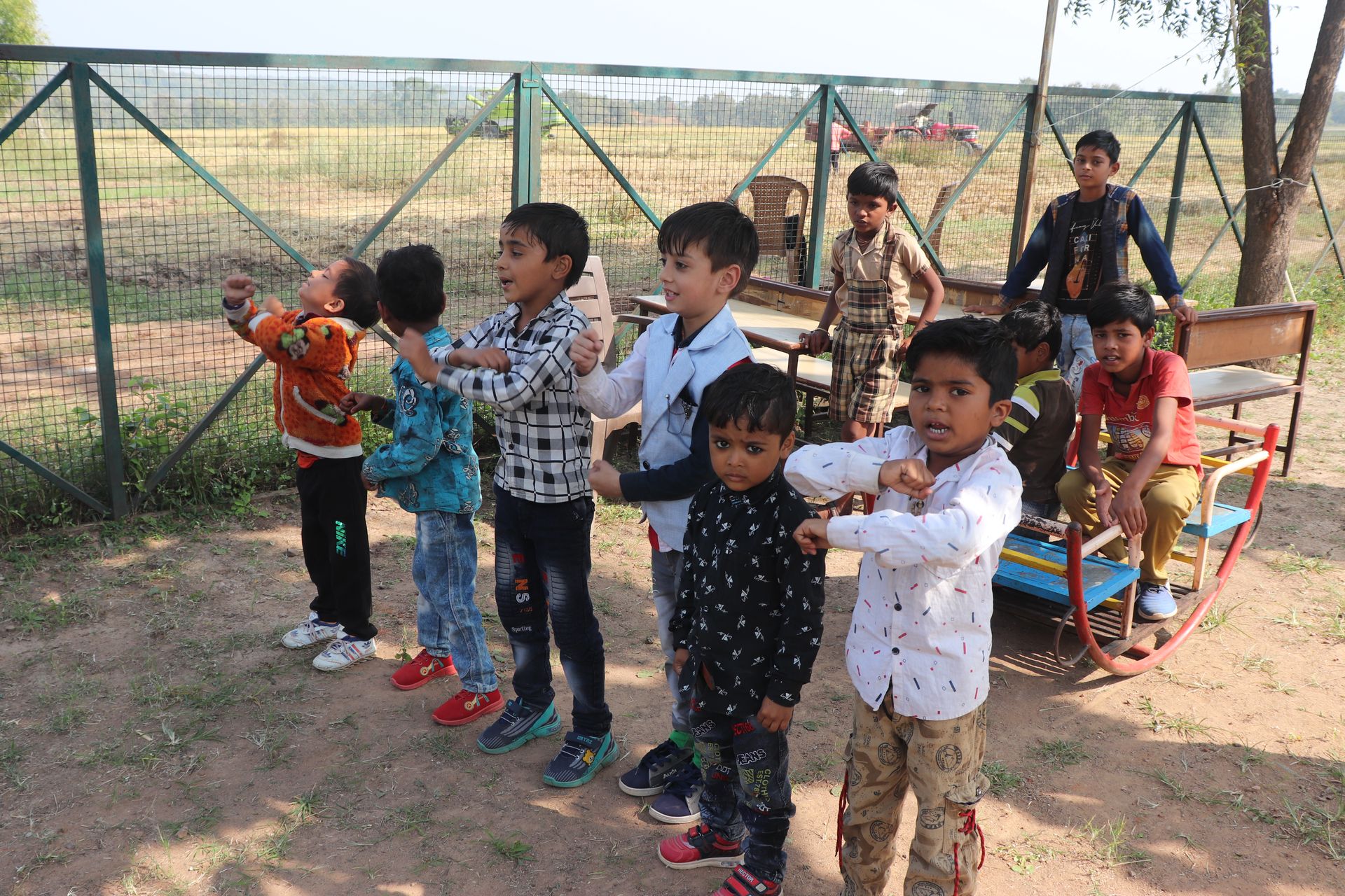 Little ones enjoying the play area